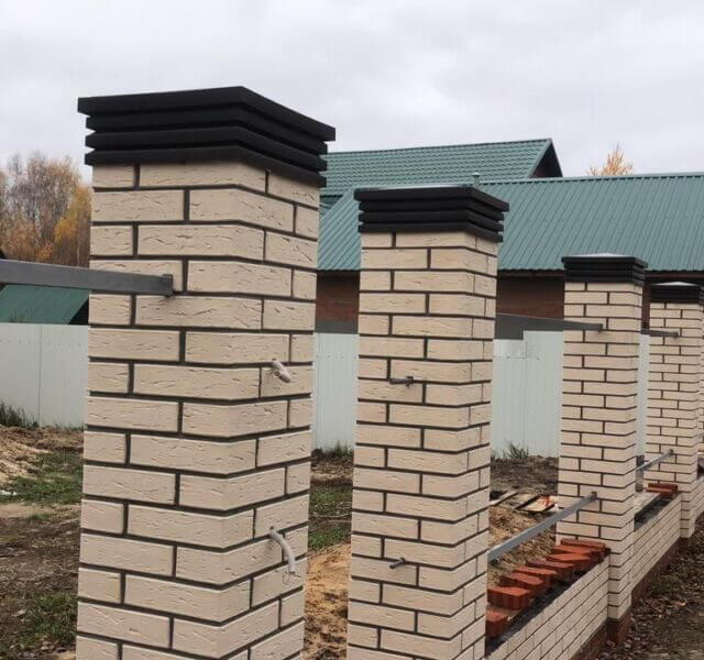 Колпак Zking Бона ХайТек Коричневый на столб 1.5х1.5 кирпича (385х385мм) в Томске фото