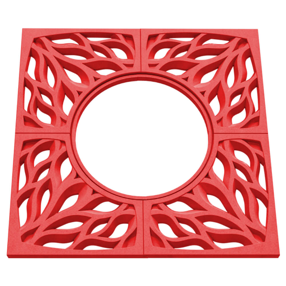 Приствольная решетка для дерева ZKING CRUST 1.2х1.2м Красная в Томске фото