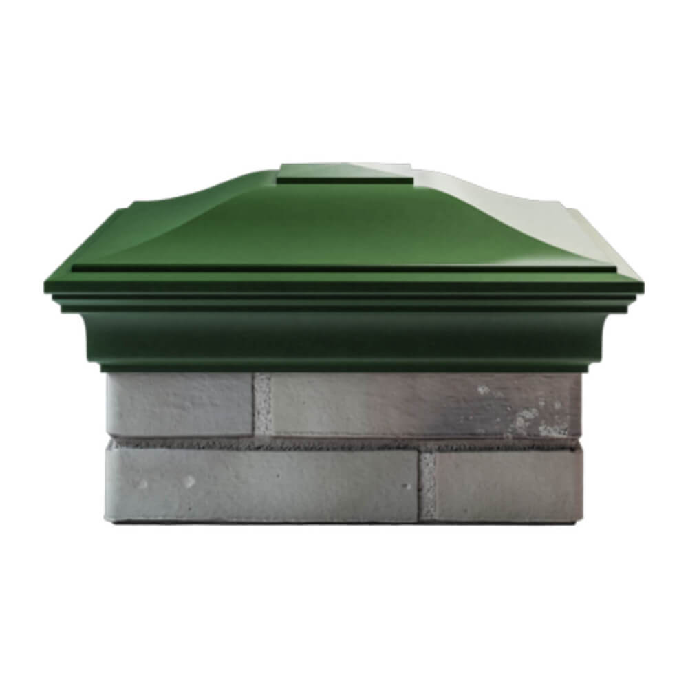Колпак Zking Монблан Зеленый на столб 1.5х1.5 еврокирпича 0.7НФ (355х355мм) Томск фото