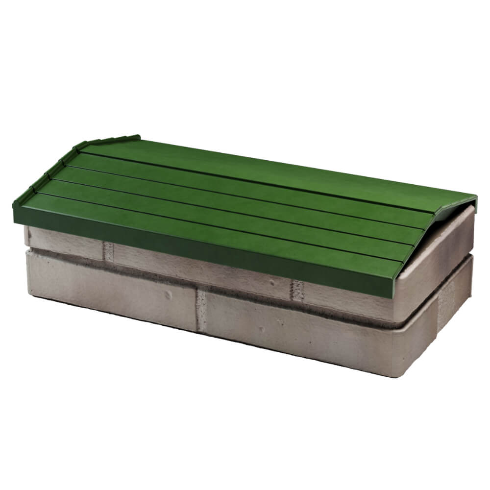 Парапет Zking Бона ХайТек Зеленый с посадкой на 1 кирпич (200/225/255мм) в Томске фото