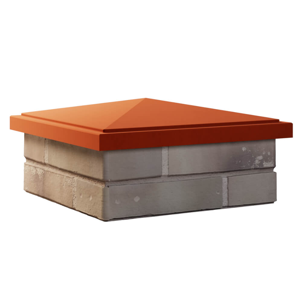 Колпак Zking БонаМоно Красный на столб 1.5х1.5 кирпича (385х385, 400х400мм) в Томске фото