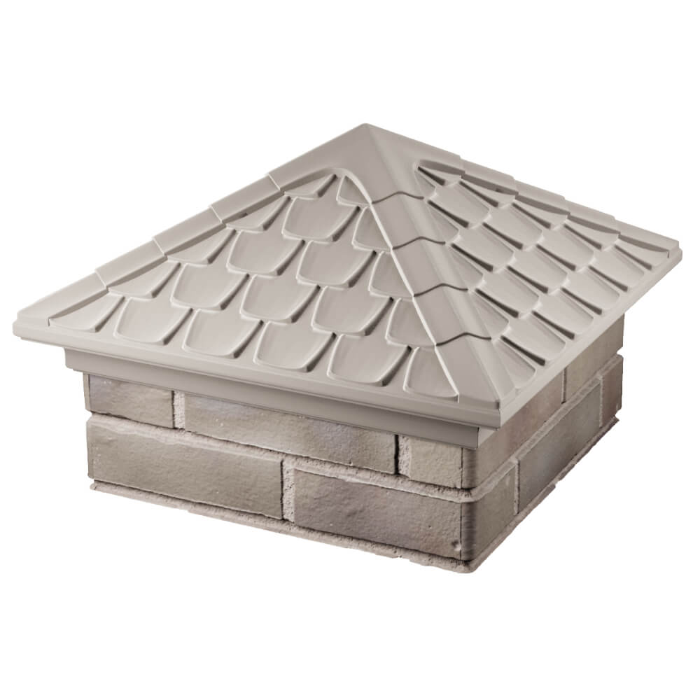 Колпак Zking Эльбрус Бежевый на столб 1.5х1.5 кирпича (385х385мм) в Томске фото