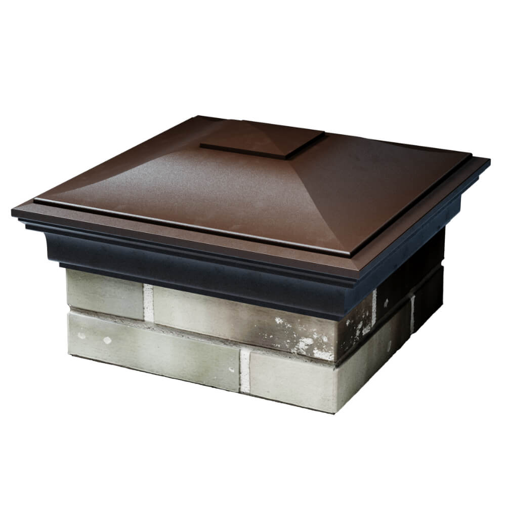 Колпак Zking Монблан Коричневый на столб 1.5х1.5 кирпича (385х385мм) в Томске фото