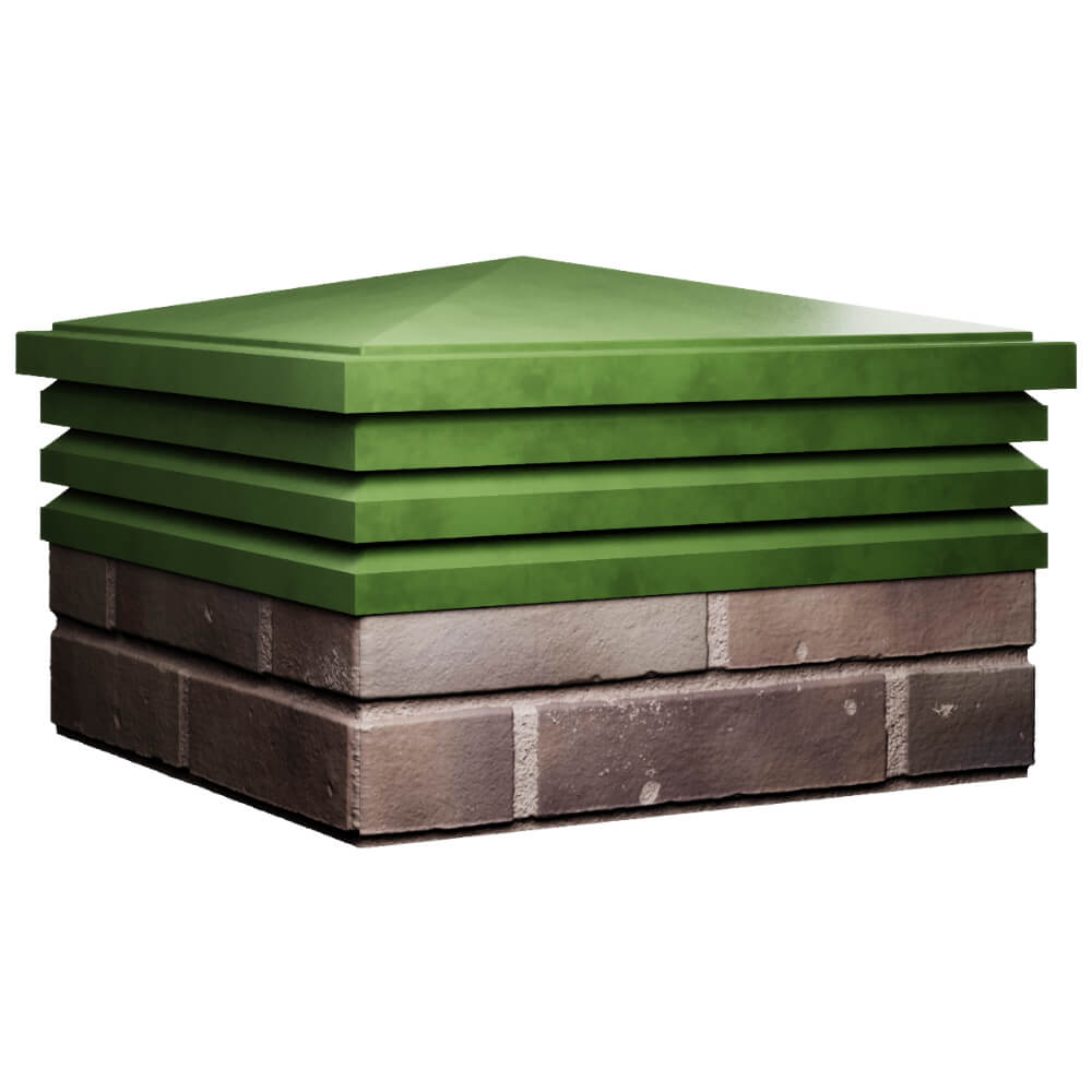 Колпак Zking Бона ХайТек Зеленый на столб 2х2 кирпича (513х513мм) в Томске фото