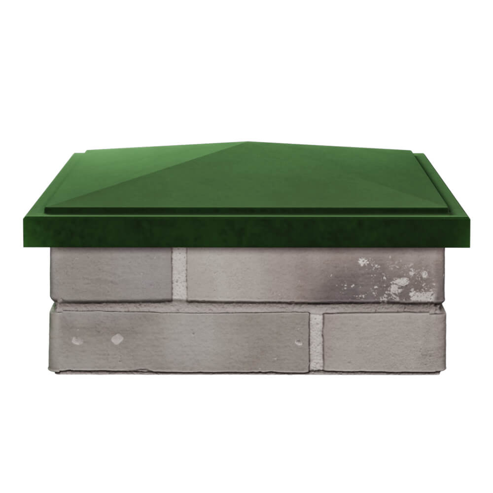 Колпак Zking БонаМоно Зеленый на столб 1.5х1.5 кирпича (385х385, 400х400мм) Томск фото