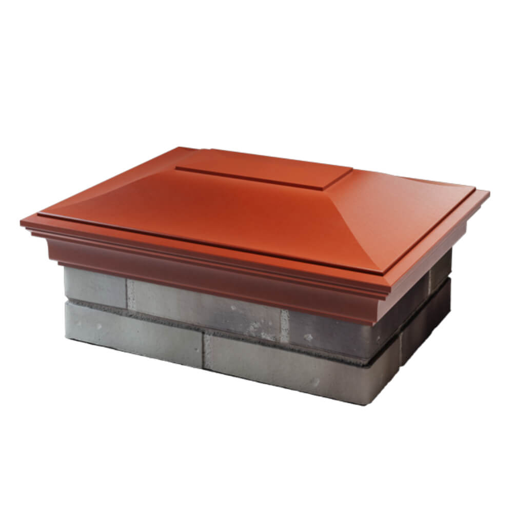 Колпак Zking Монблан Красный на столб 2х1.5 кирпича (515х385мм) в Томске фото