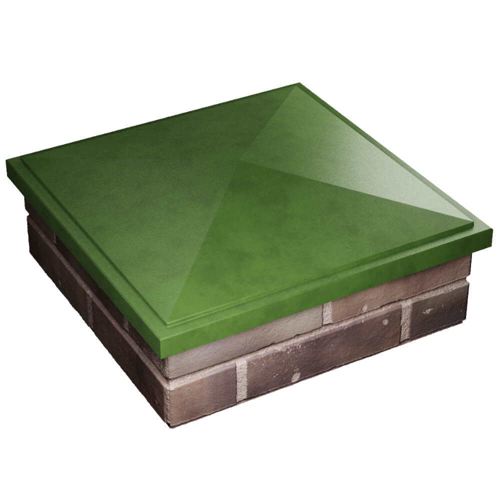 Колпак Zking БонаМоно Зеленый на столб 2х2 кирпича (515х515, 530х530мм) в Томске фото