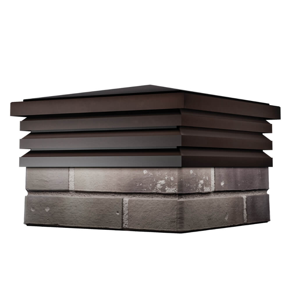 Колпак Zking Бона ХайТек Коричневый на столб 1.5х1.5 кирпича (385х385мм) в Томске фото