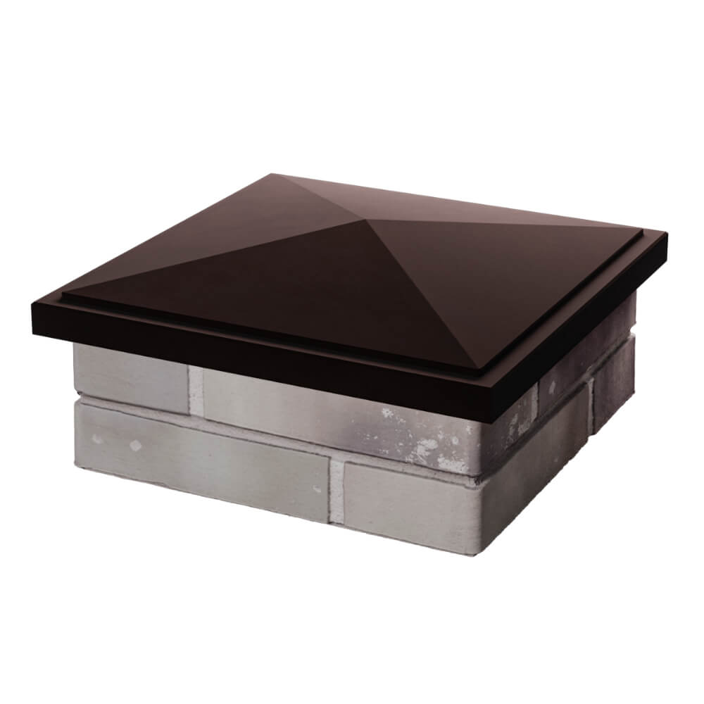 Колпак Zking БонаМоно Коричневый на столб 1.5х1.5 кирпича (385х385, 400х400мм) в Томске фото