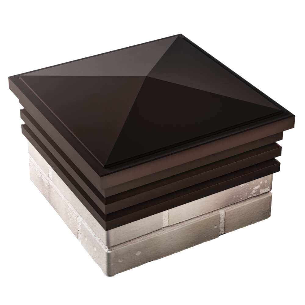 Колпак Zking Бона ХайТек Коричневый на столб 1.5х1.5 кирпича (385х385мм) в Томске фото