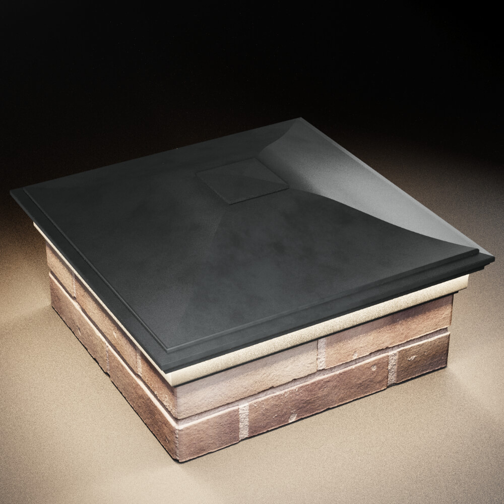 Колпак Zking Монблан Серый на столб 2х2 кирпича (515х515мм) c подсветкой в Томске фото