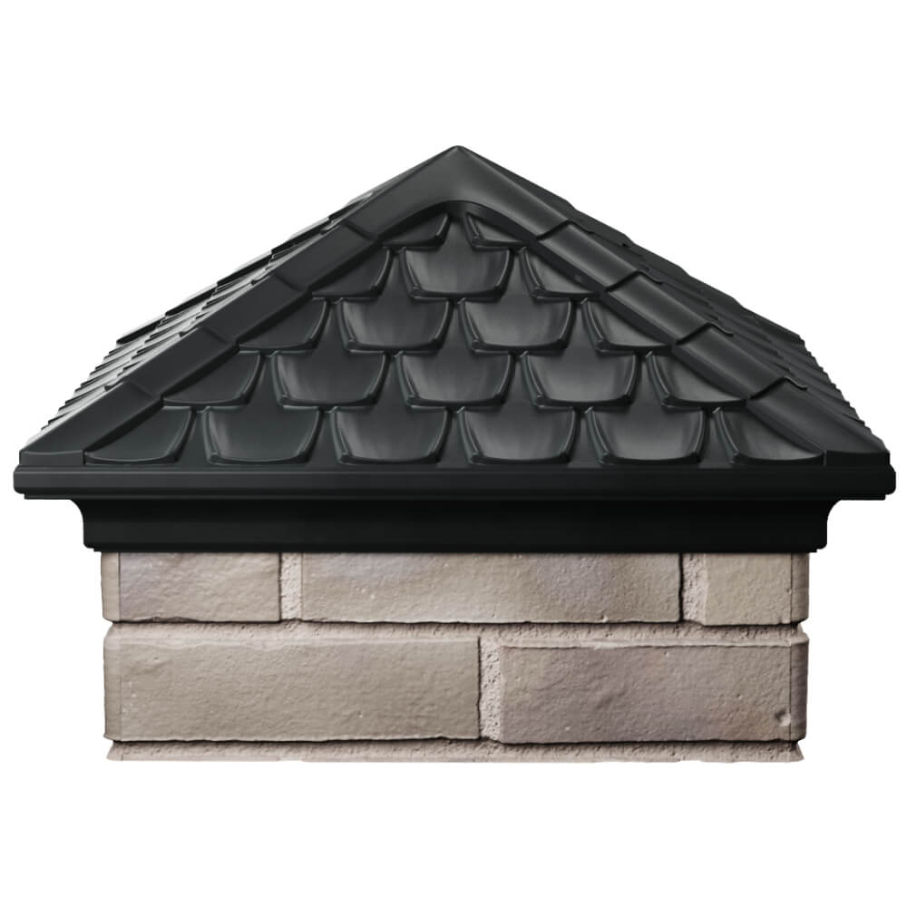 Колпак Zking Эльбрус Черный на столб 1.5х1.5 кирпича (385х385мм) Томск фото