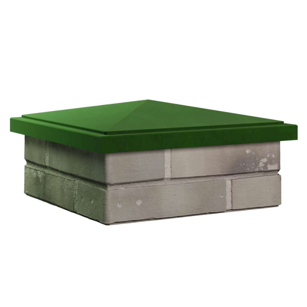 Колпак Zking БонаМоно Зеленый на столб 1.5х1.5 кирпича (385х385, 400х400мм) в Томске фото