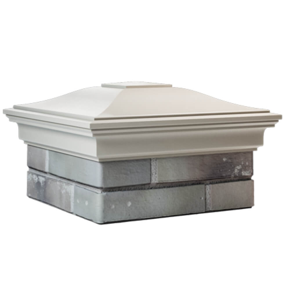 Колпак Zking Монблан Бежевый на столб 1.5х1.5 кирпича (385х385мм) в Томске фото