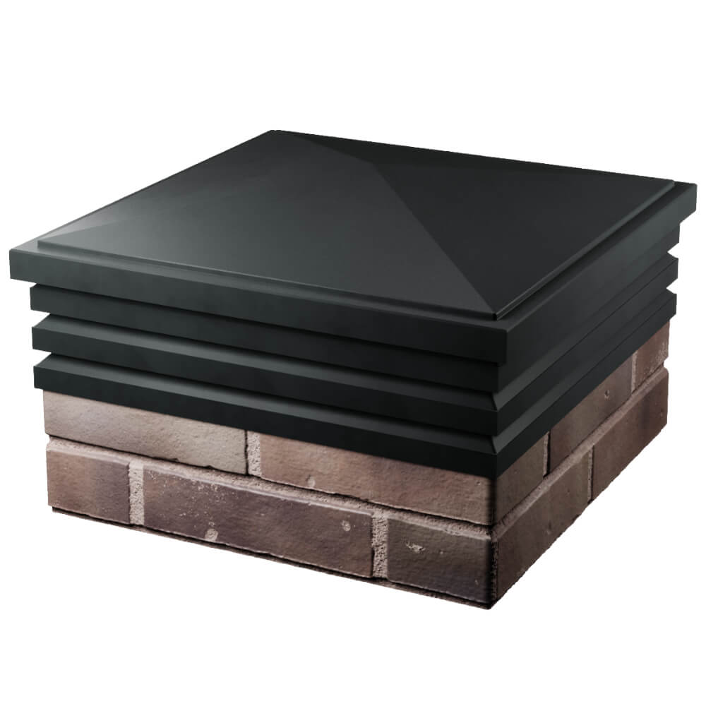 Колпак Zking Бона ХайТек Черный на столб 2х2 кирпича (513х513мм) в Томске фото