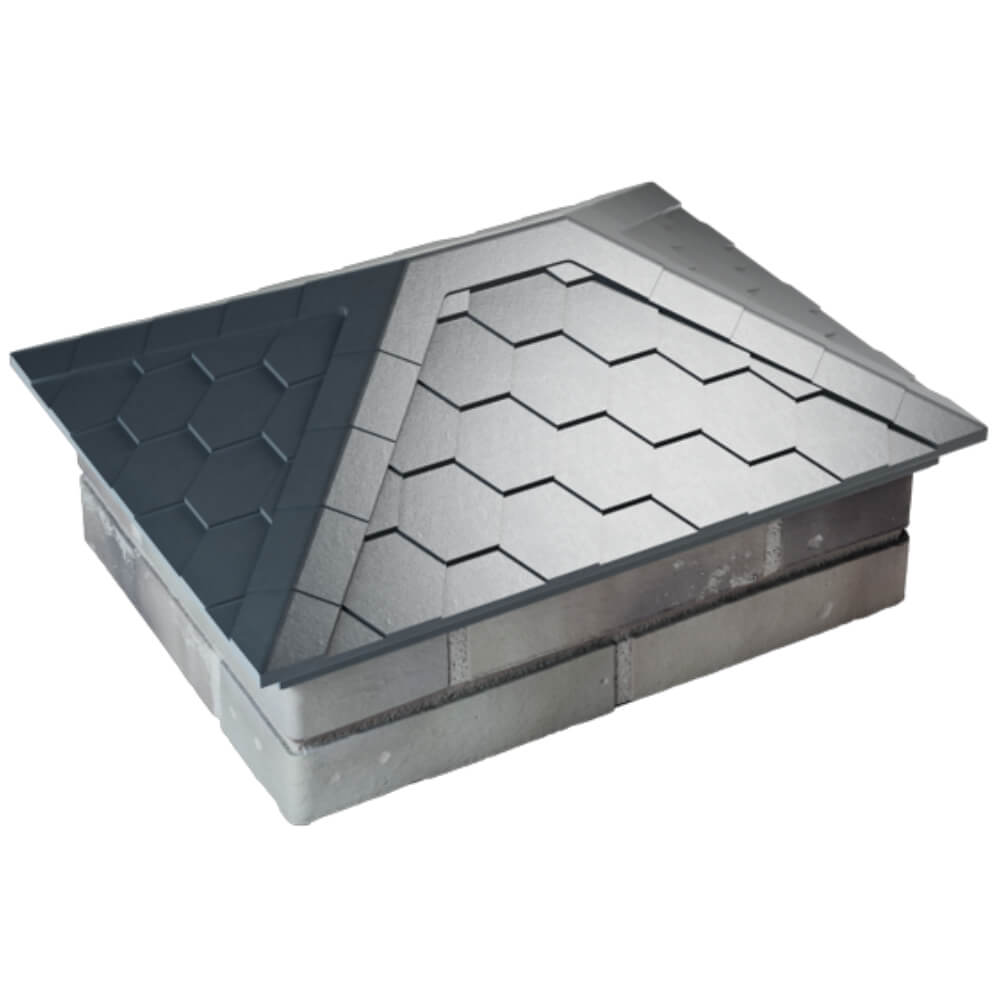 Колпак Zking Эверест Серый на столб 2х1.5 кирпича (520х390мм) Томск фото