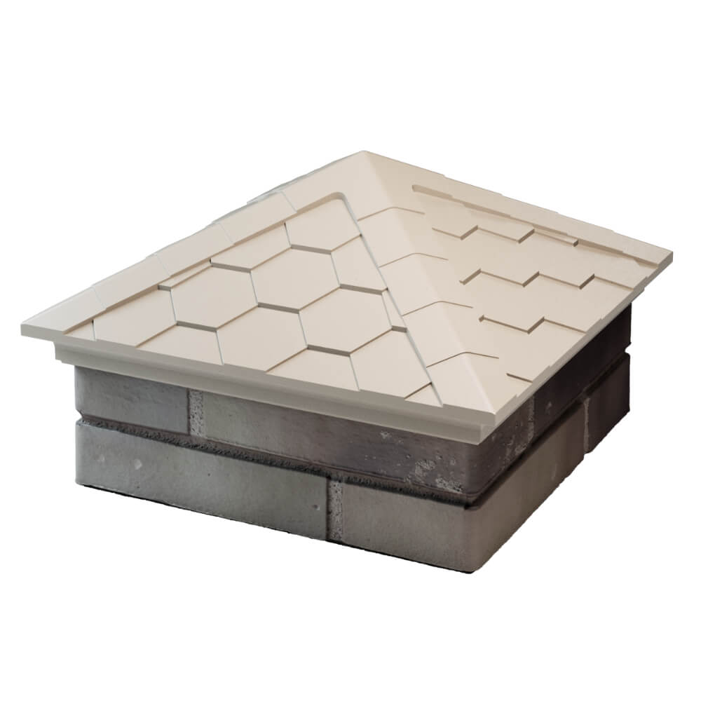 Колпак Zking Эверест Бежевый на столб 1.5х1.5 кирпича (390х390мм) в Томске фото