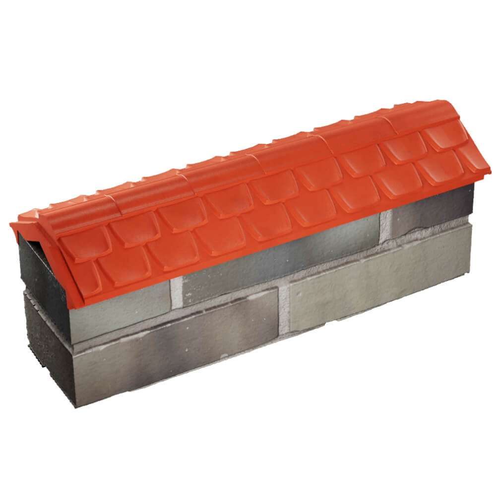 Парапет Zking Эльбрус Красный с посадкой на 0.5 кирпича (130мм) в Томске фото