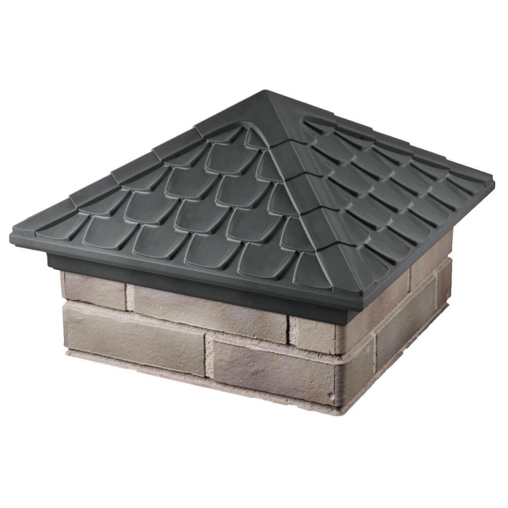 Колпак Zking Эльбрус Серый на столб 1.5х1.5 кирпича (385х385мм) в Томске фото