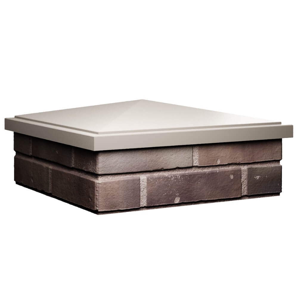 Колпак Zking БонаМоно Бежевый на столб 2х2 кирпича (515х515, 530х530мм) в Томске фото