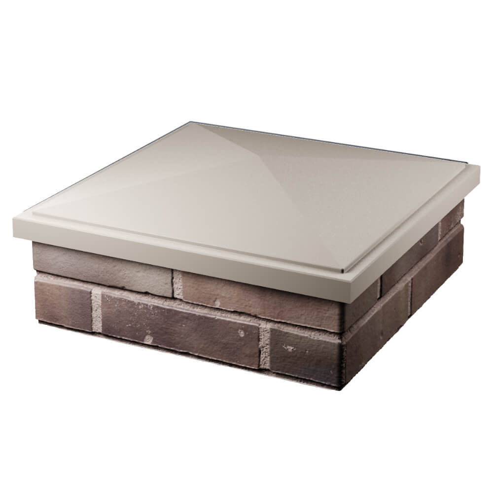 Колпак Zking БонаМоно Бежевый на столб 2х2 кирпича (515х515, 530х530мм) в Томске фото