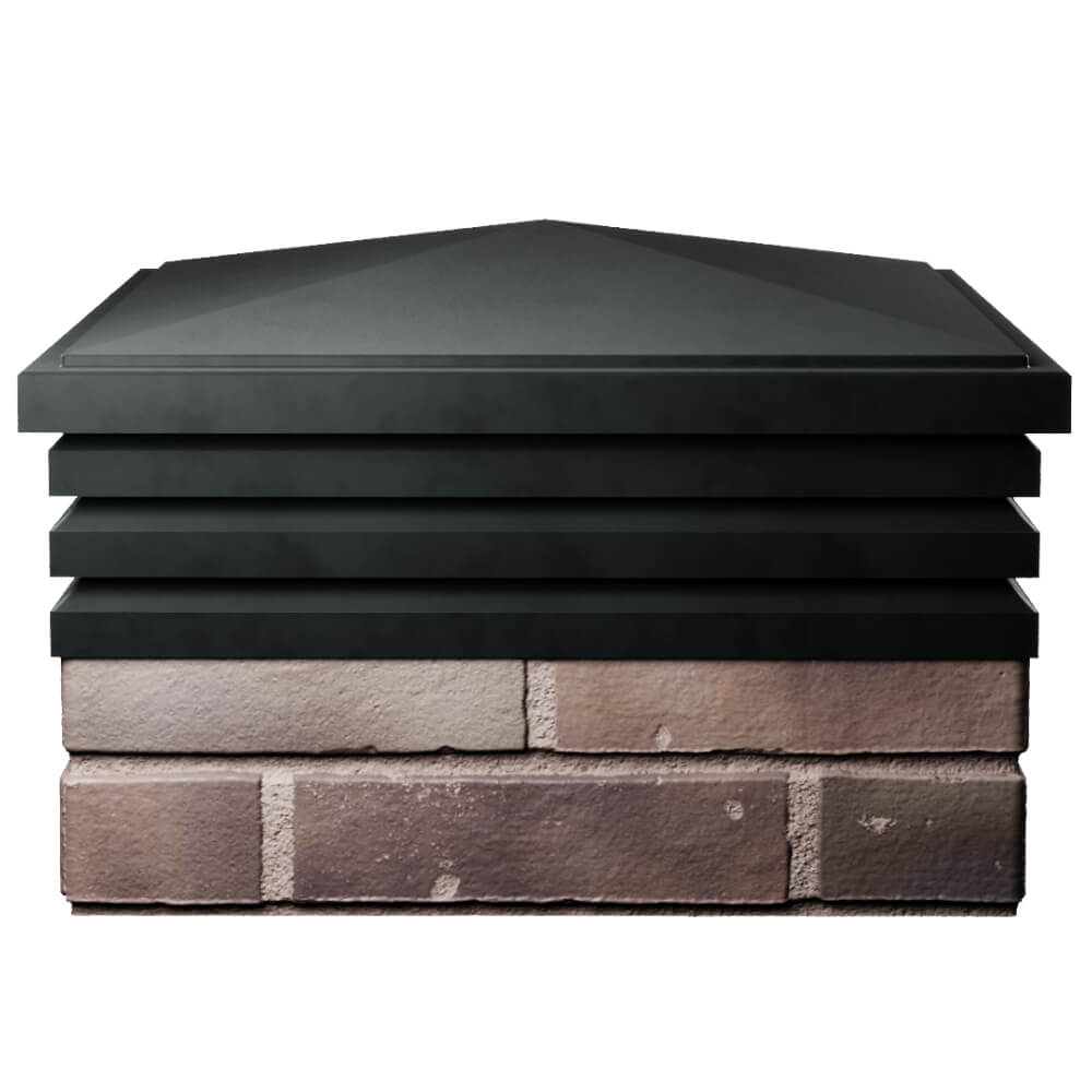 Колпак Zking Бона ХайТек Черный на столб 2х2 кирпича (513х513мм) Томск фото