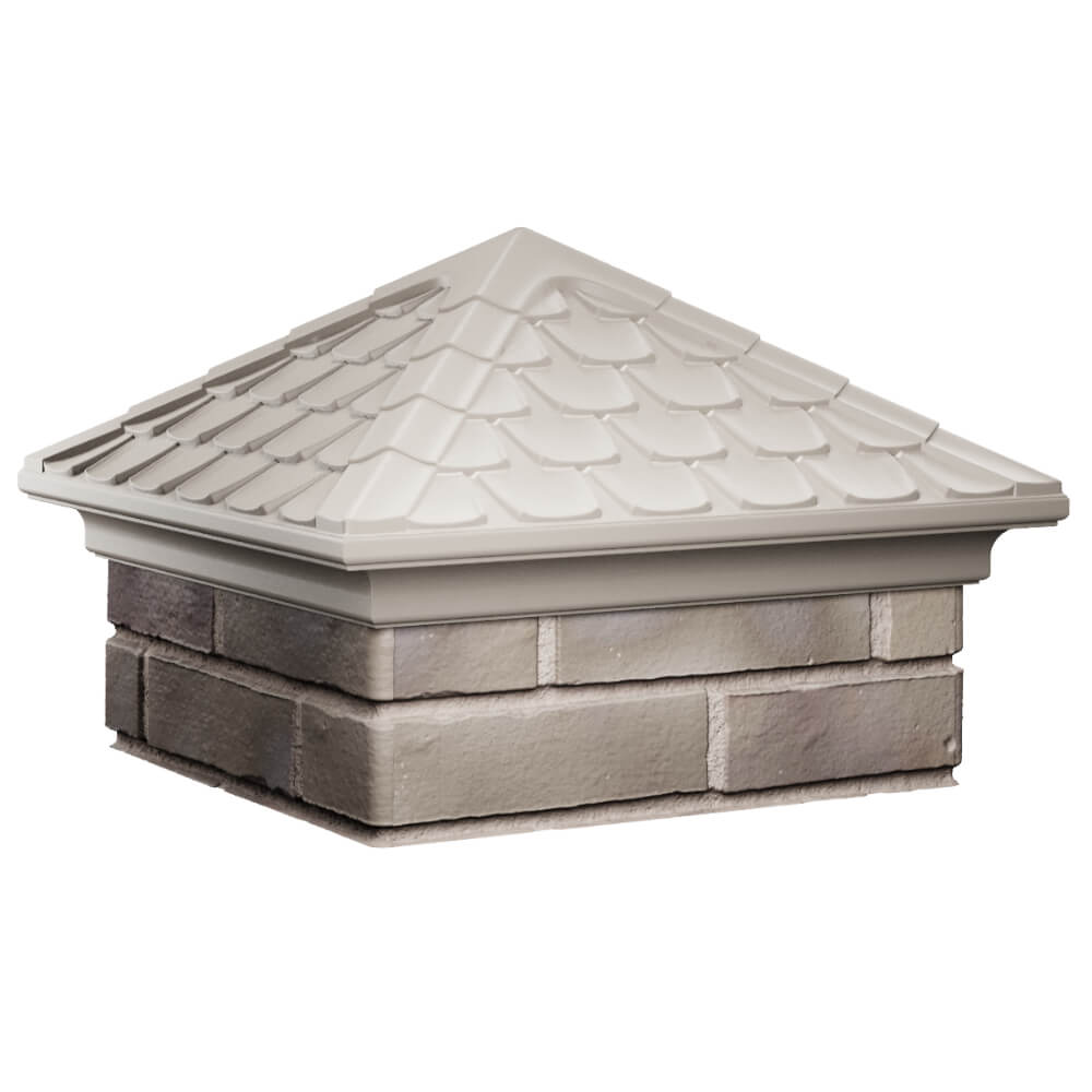 Колпак Zking Эльбрус Бежевый на столб 1.5х1.5 кирпича (385х385мм) в Томске фото