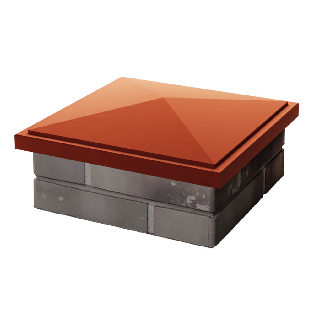 Колпак Zking БонаМоно Красный на столб 1.5х1.5 кирпича (385х385, 400х400мм) в Томске фото