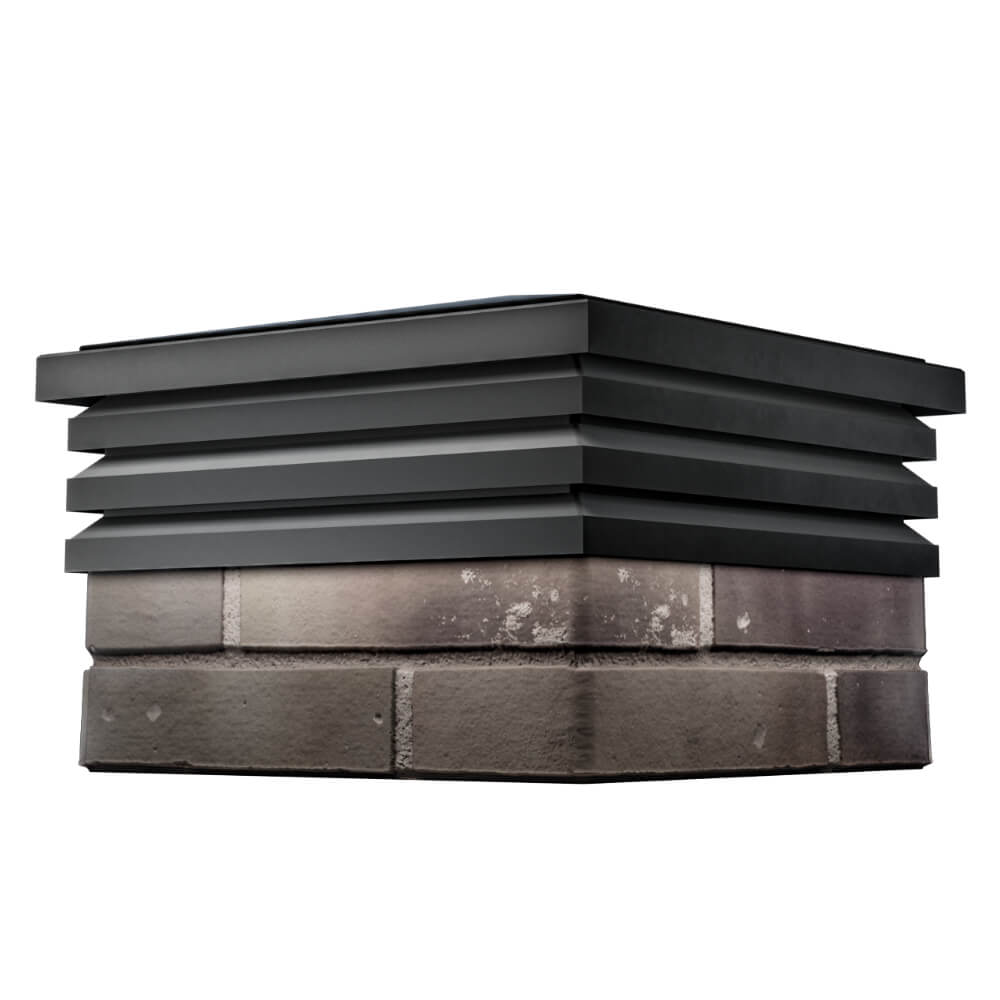 Колпак Zking Бона ХайТек Черный на столб 1.5х1.5 кирпича (385х385мм) в Томске фото