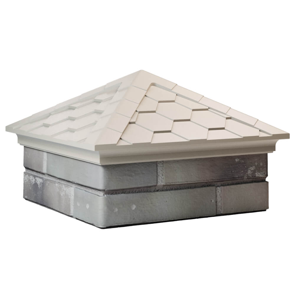 Колпак Zking Эверест Бежевый на столб 1.5х1.5 кирпича (390х390мм) в Томске фото