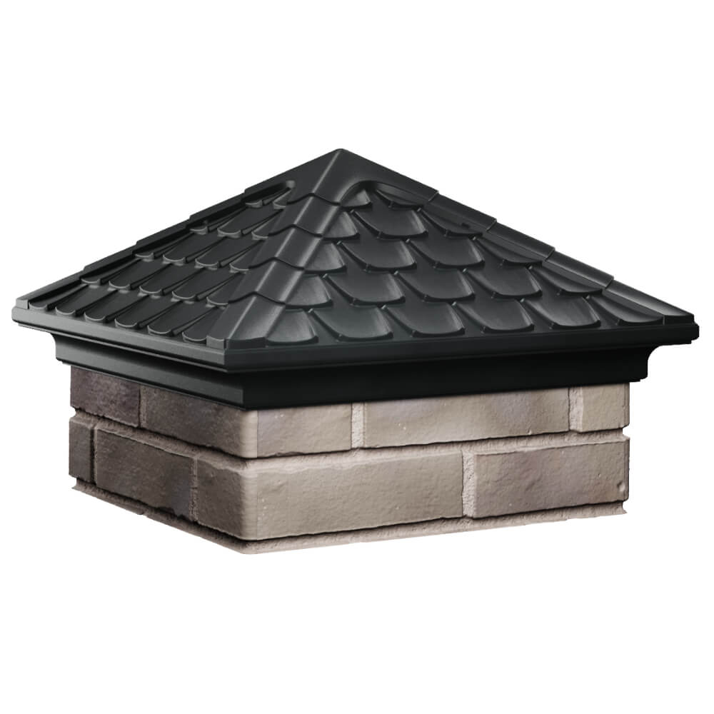 Колпак Zking Эльбрус Черный на столб 1.5х1.5 кирпича (385х385мм) в Томске фото