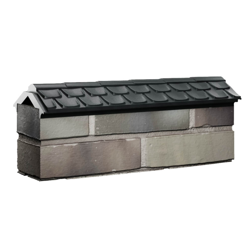 Парапет Zking Эльбрус Черный с посадкой на 0.5 кирпича (130мм) Томск фото