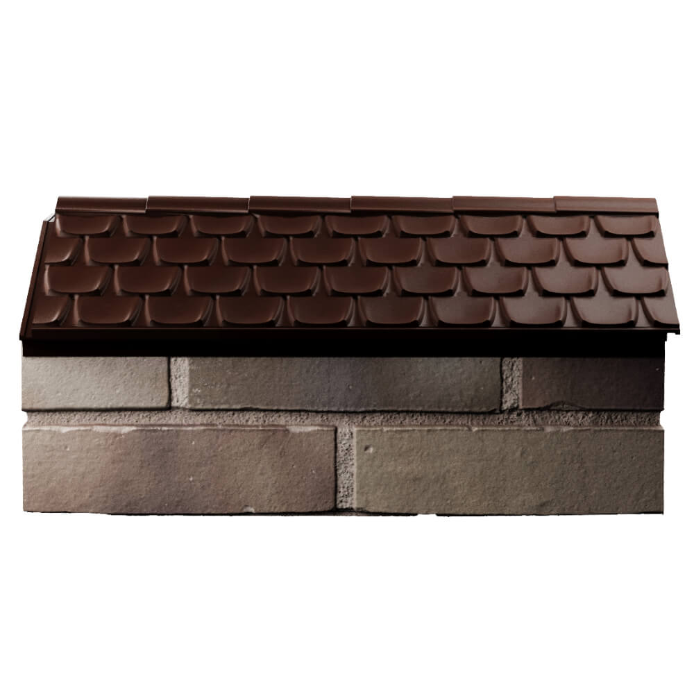 Парапет Zking Эльбрус Коричневый с посадкой на 1 кирпич (255мм) в Томске фото