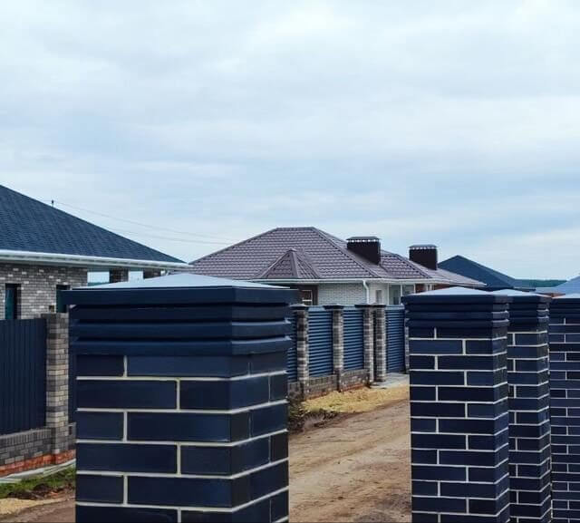 Колпак Zking Бона ХайТек Серый на столб 1.5х1.5 кирпича (385х385мм) в Томске фото