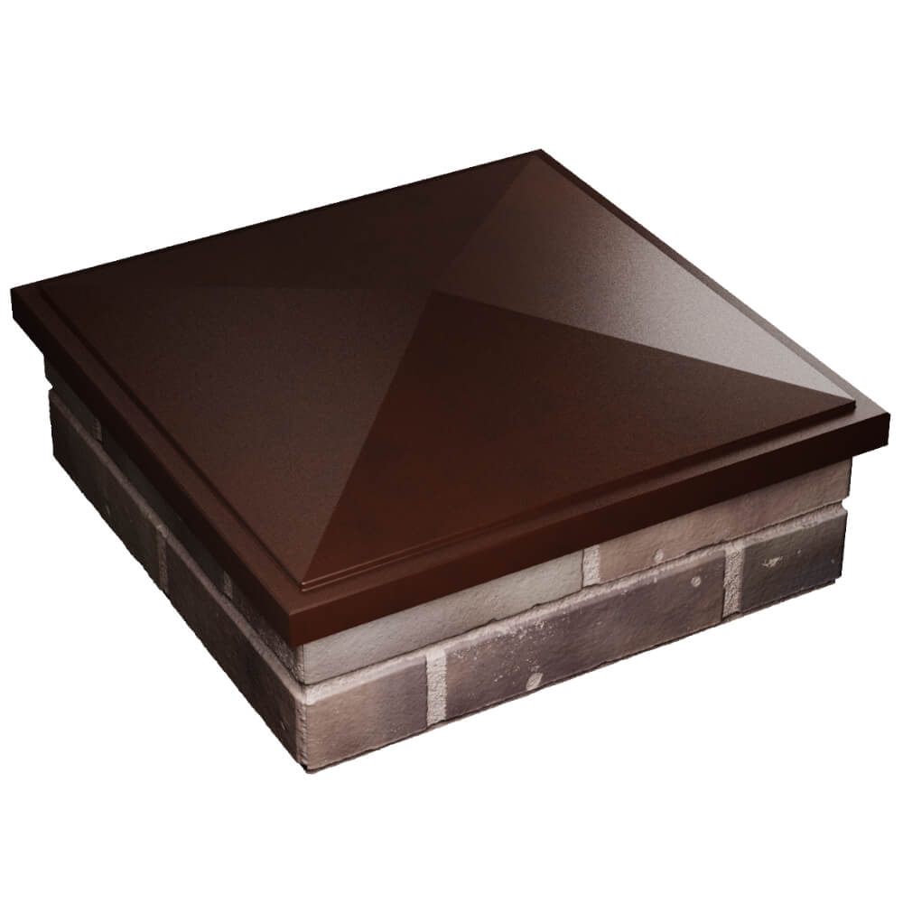 Колпак Zking БонаМоно Коричневый на столб 2х2 кирпича (515х515, 530х530мм) в Томске фото