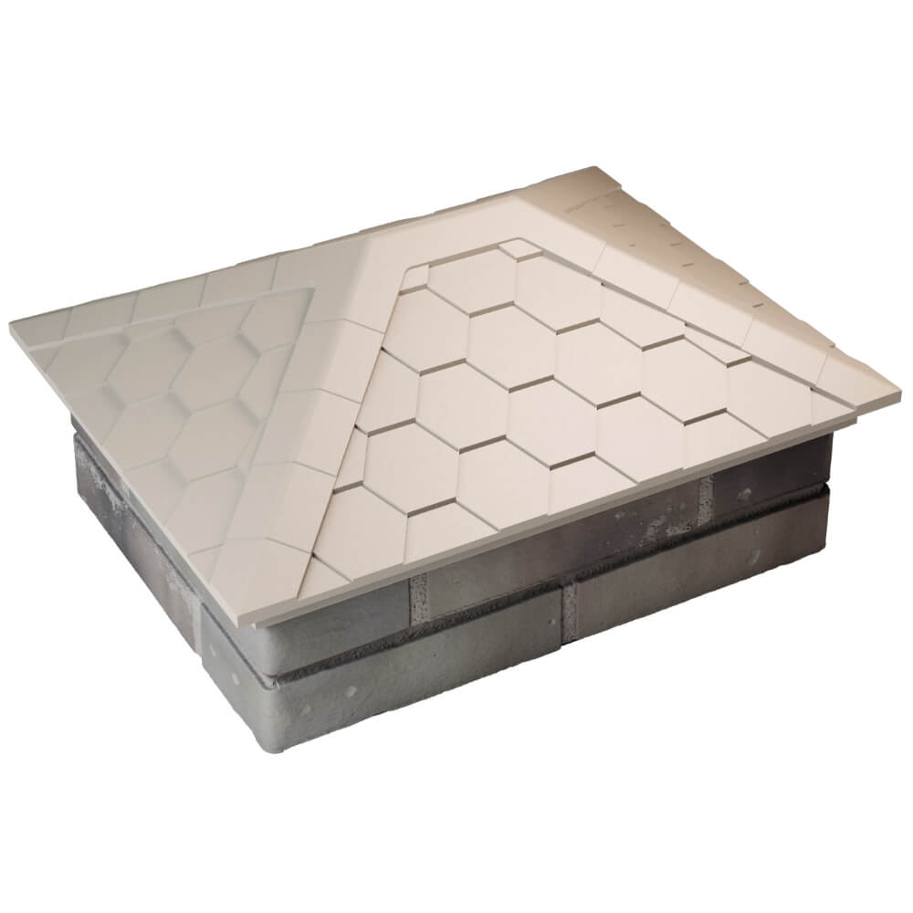 Колпак Zking Эверест Бежевый на столб 2х1.5 кирпича (520х390мм) Томск фото