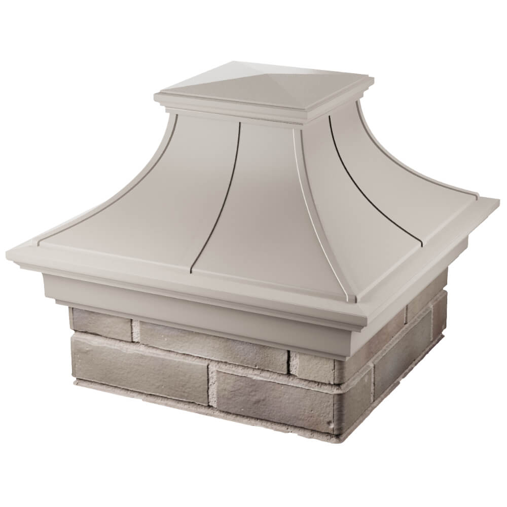 Колпак Zking Монблан Премиум Бежевый на столб 1.5х1.5 кирпича (385х385мм) в Томске фото