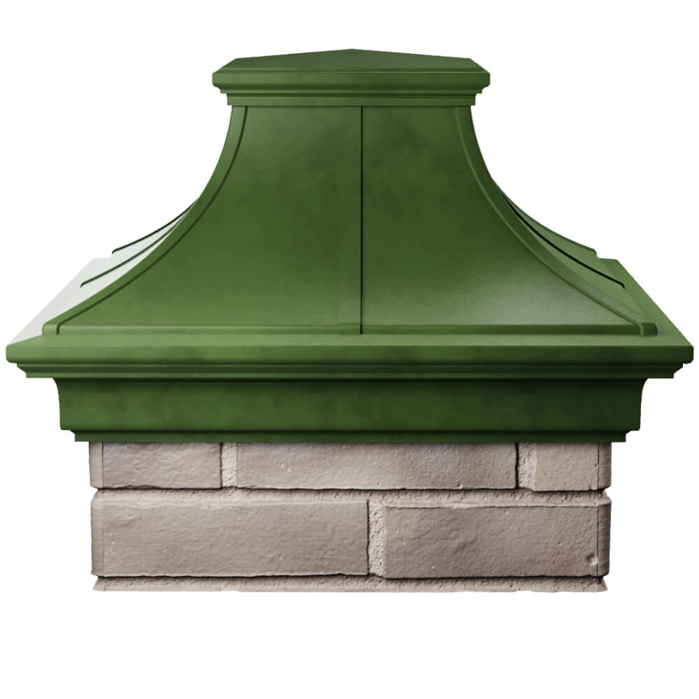Колпак Zking Монблан Премиум Зеленый на столб 1.5х1.5 кирпича (385х385мм) Томск фото