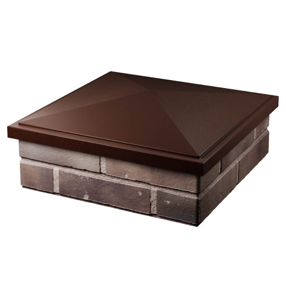 Колпак Zking БонаМоно Коричневый на столб 2х2 кирпича (515х515, 530х530мм) в Томске фото