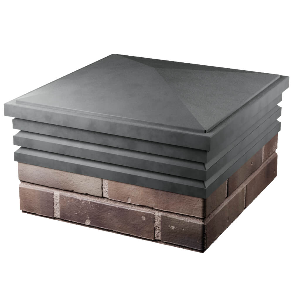 Колпак Zking Бона ХайТек Серый на столб 2х2 кирпича (513х513мм) в Томске фото