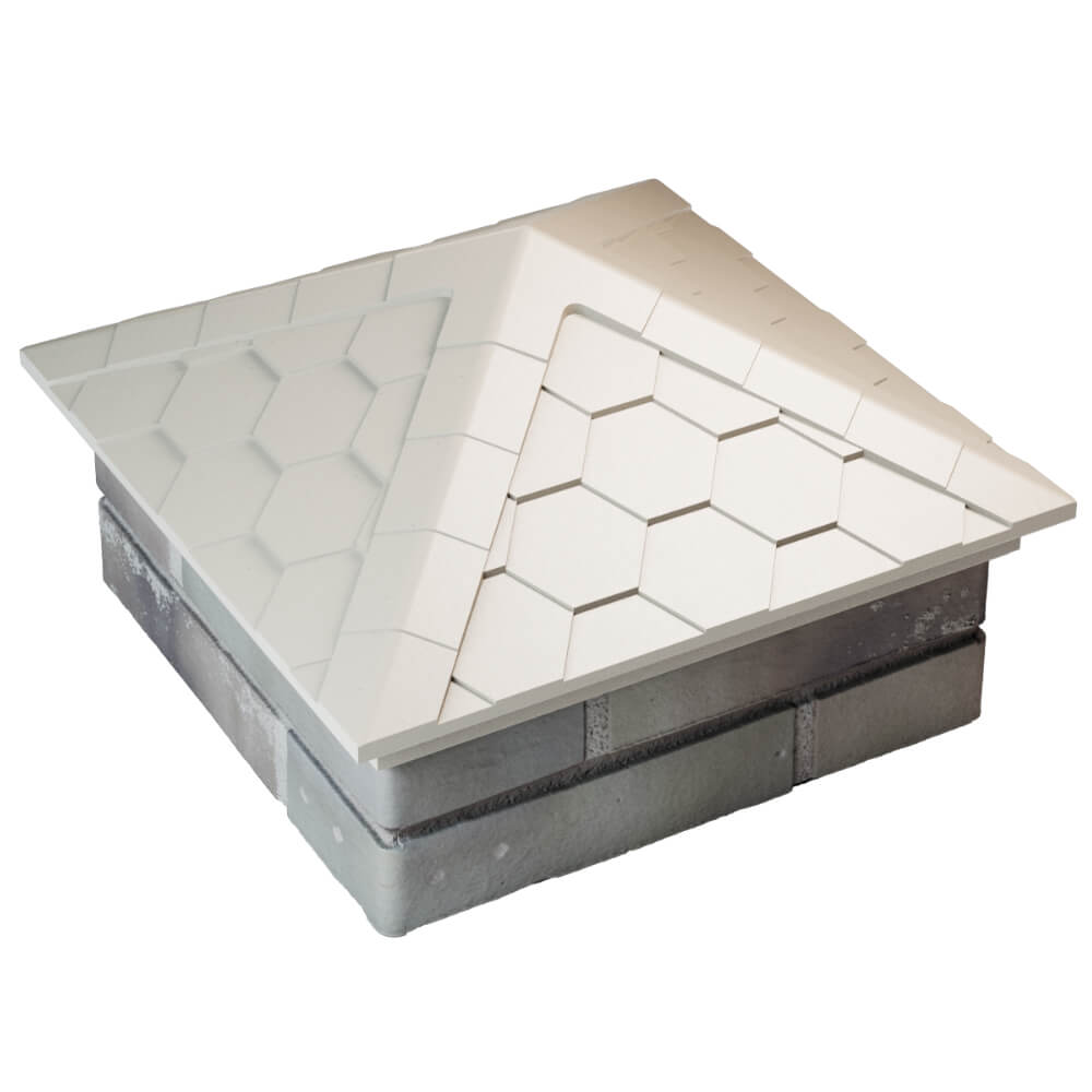 Колпак Zking Эверест Бежевый на столб 1.5х1.5 кирпича (390х390мм) в Томске фото