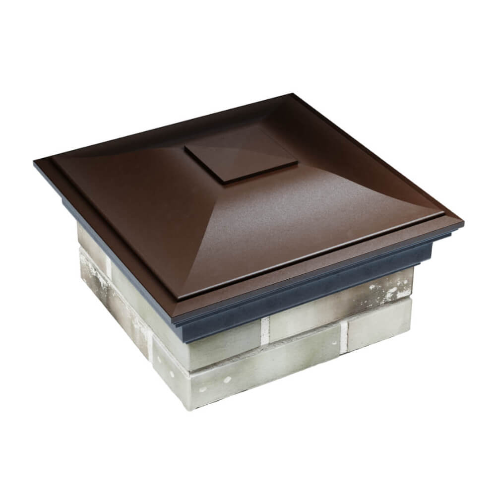 Колпак Zking Монблан Коричневый на столб 1.5х1.5 еврокирпича 0.7НФ (355х355мм) в Томске фото