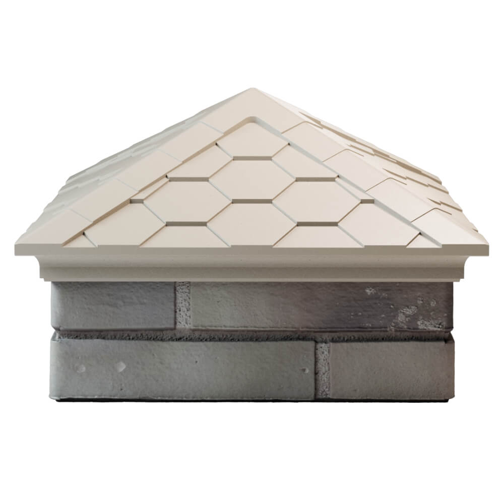 Колпак Zking Эверест Бежевый на столб 1.5х1.5 кирпича (390х390мм) Томск фото