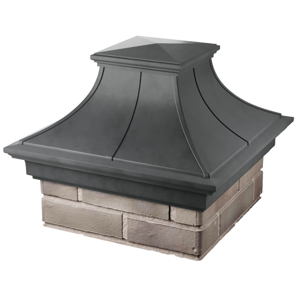 Колпак Zking Монблан Премиум Серый на столб 1.5х1.5 кирпича (385х385мм) в Томске фото