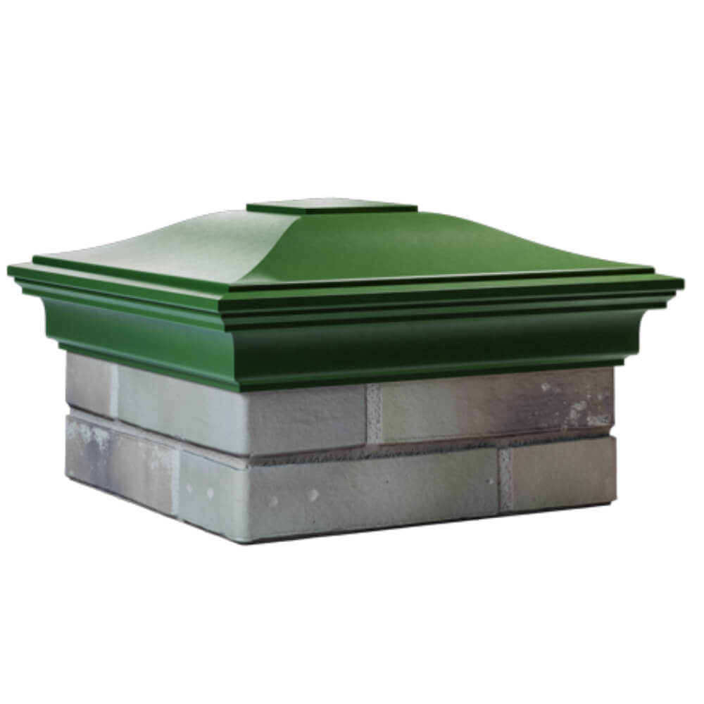 Колпак Zking Монблан Зеленый на столб 1.5х1.5 кирпича (385х385мм) в Томске фото