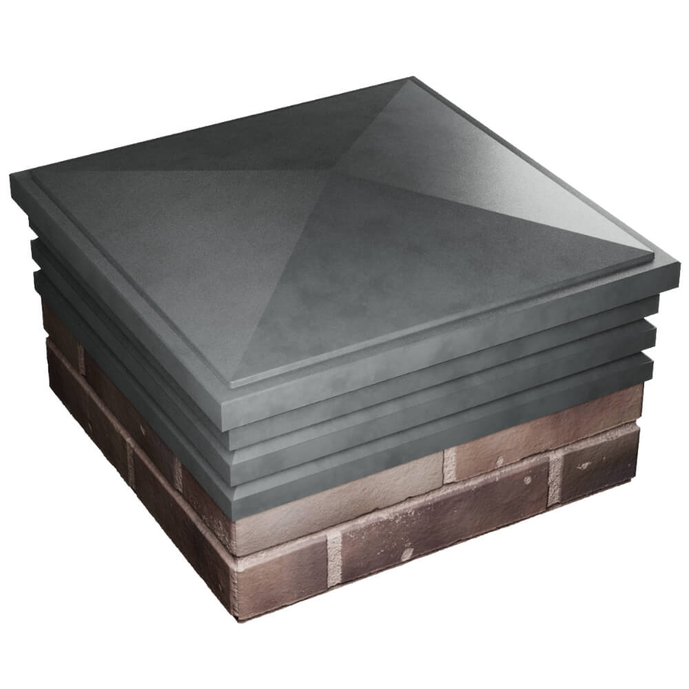 Колпак Zking Бона ХайТек Серый на столб 2х2 кирпича (513х513мм) в Томске фото