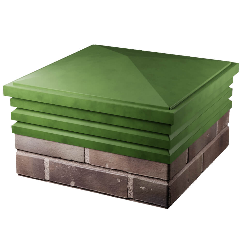 Колпак Zking Бона ХайТек Зеленый на столб 2х2 кирпича (513х513мм) в Томске фото