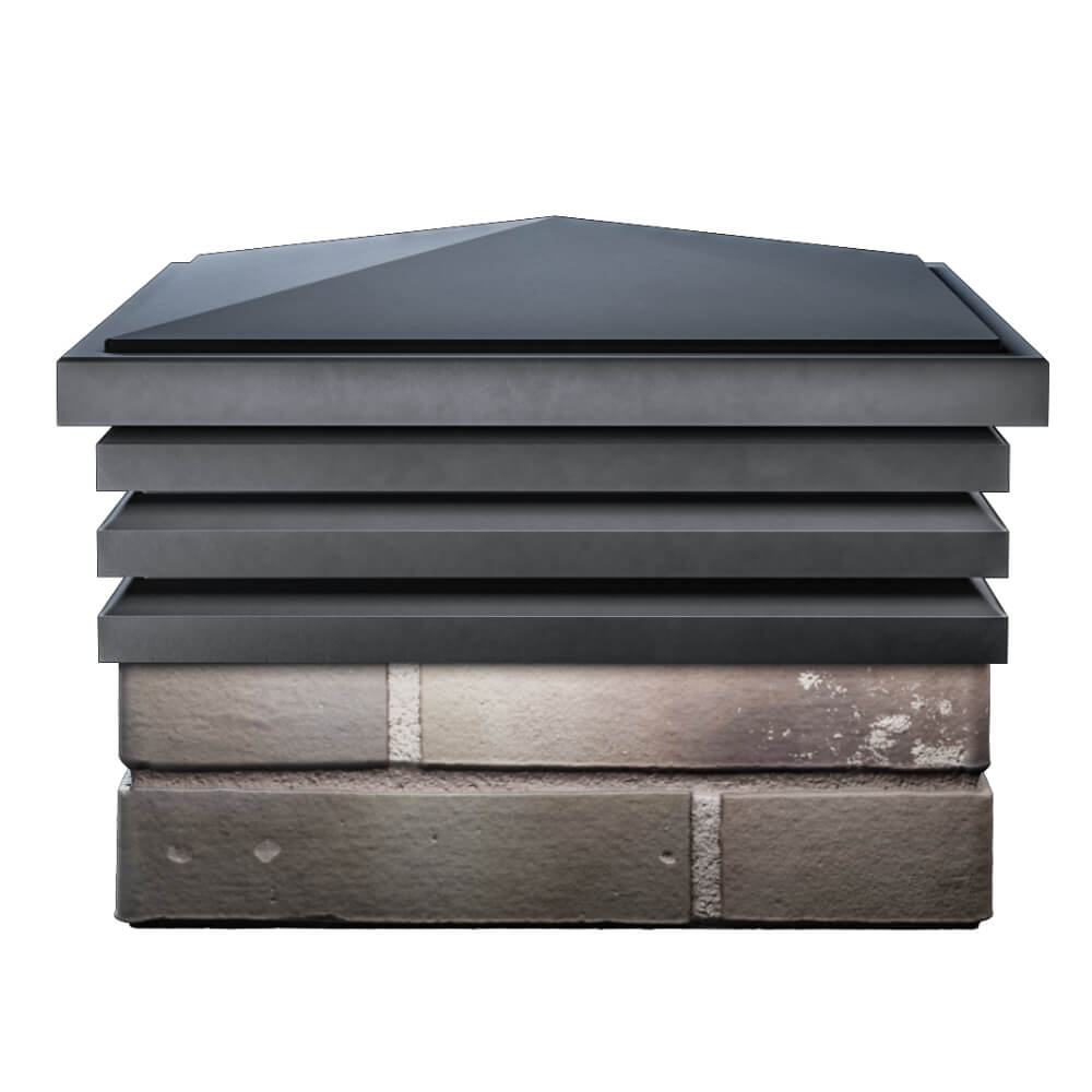 Колпак Zking Бона ХайТек Серый на столб 1.5х1.5 кирпича (385х385мм) Томск фото