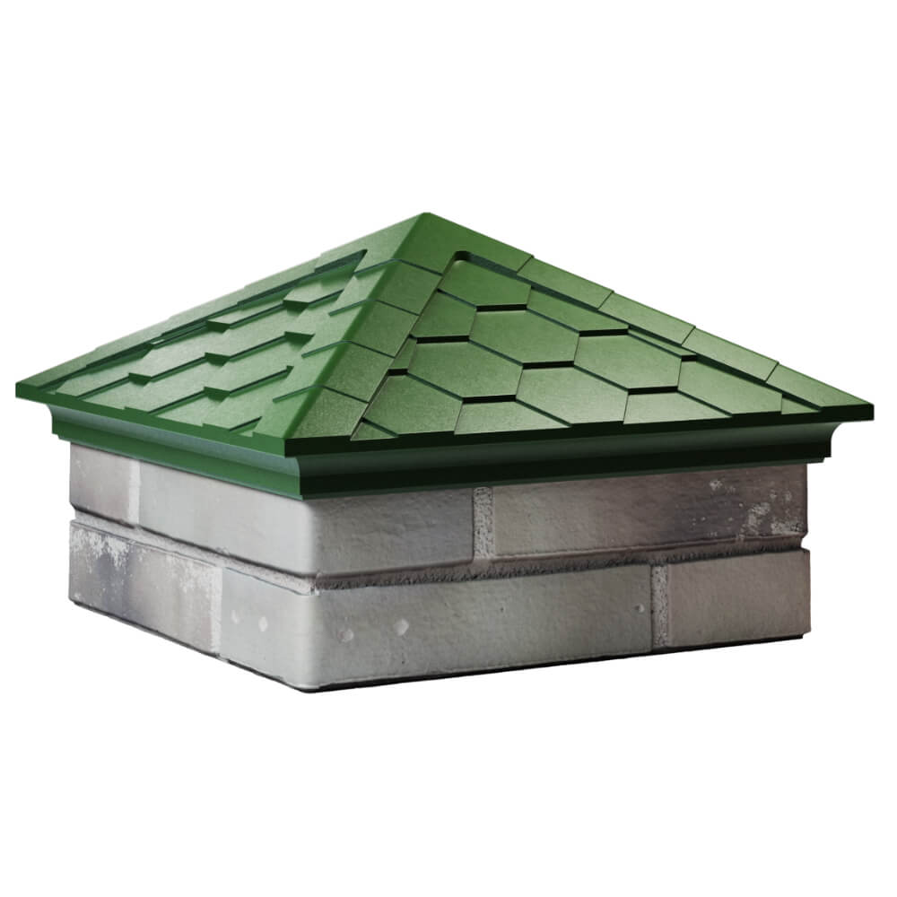 Колпак Zking Эверест Зеленый на столб 1.5х1.5 кирпича (390х390мм) в Томске фото