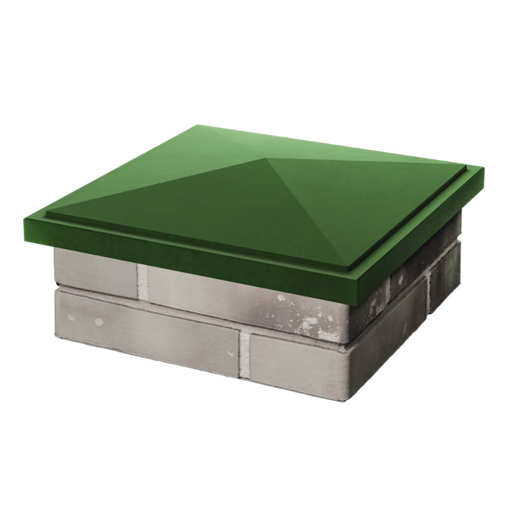 Колпак Zking БонаМоно Зеленый на столб 1.5х1.5 кирпича (385х385, 400х400мм) в Томске фото